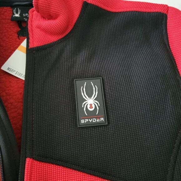 Spyder Men's - S District Full Zip Fleece Jacket - Racing Red - Picture 9 of 9